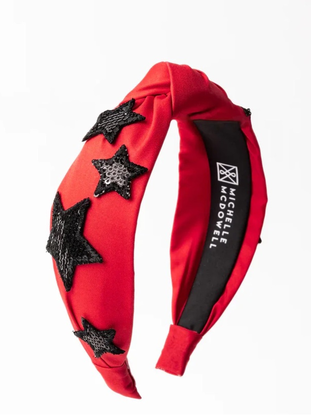 Michelle McDowell Emma Headband Red Embroidered Star NWT